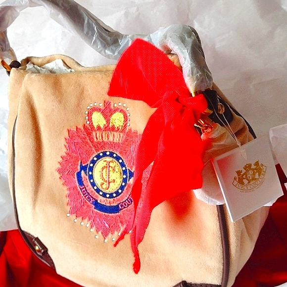 JC Velvet Cream Crest n'  👑 Orange Gold Black Monogram Crystal Embellished NWT - Picture 9 of 12